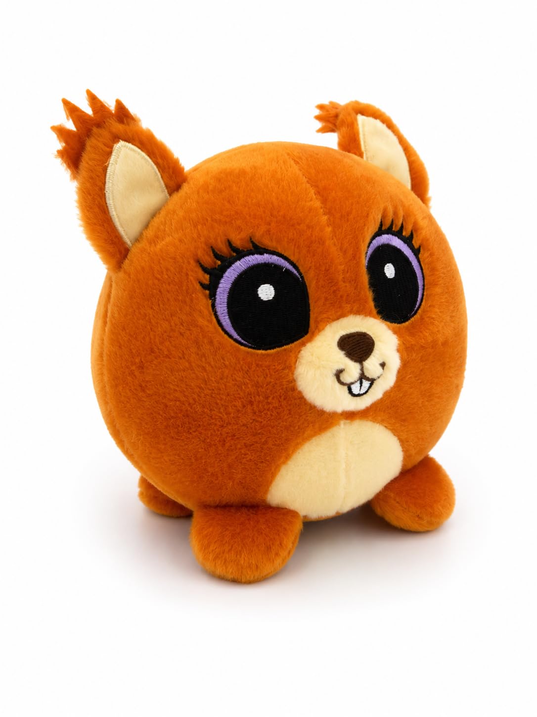 Peluche Écureuil Ronde – 17 cm Douce et Moelleuse