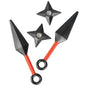 Kit Accessoires de Ninja - 2 Shurikens + 2 Kunais - Accessoires Déguisement
