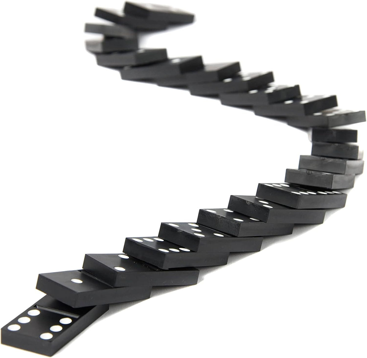 Jeu de Dominos En Bois Noir