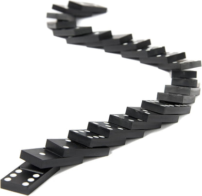 Jeu de Dominos En Bois Noir
