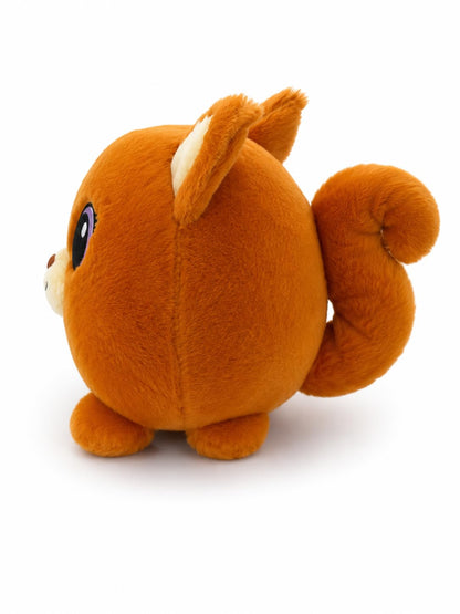 Peluche Écureuil Ronde – 17 cm Douce et Moelleuse