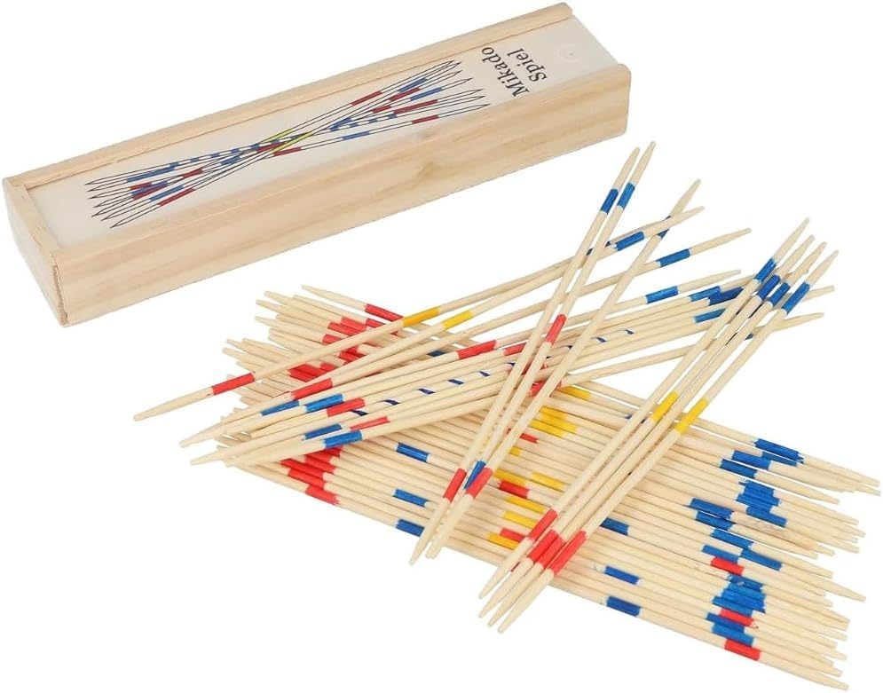 Jeu de Mikado en Bois – Bâtonnets Colorés