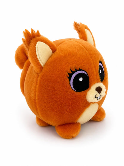 Peluche Écureuil Ronde – 17 cm Douce et Moelleuse