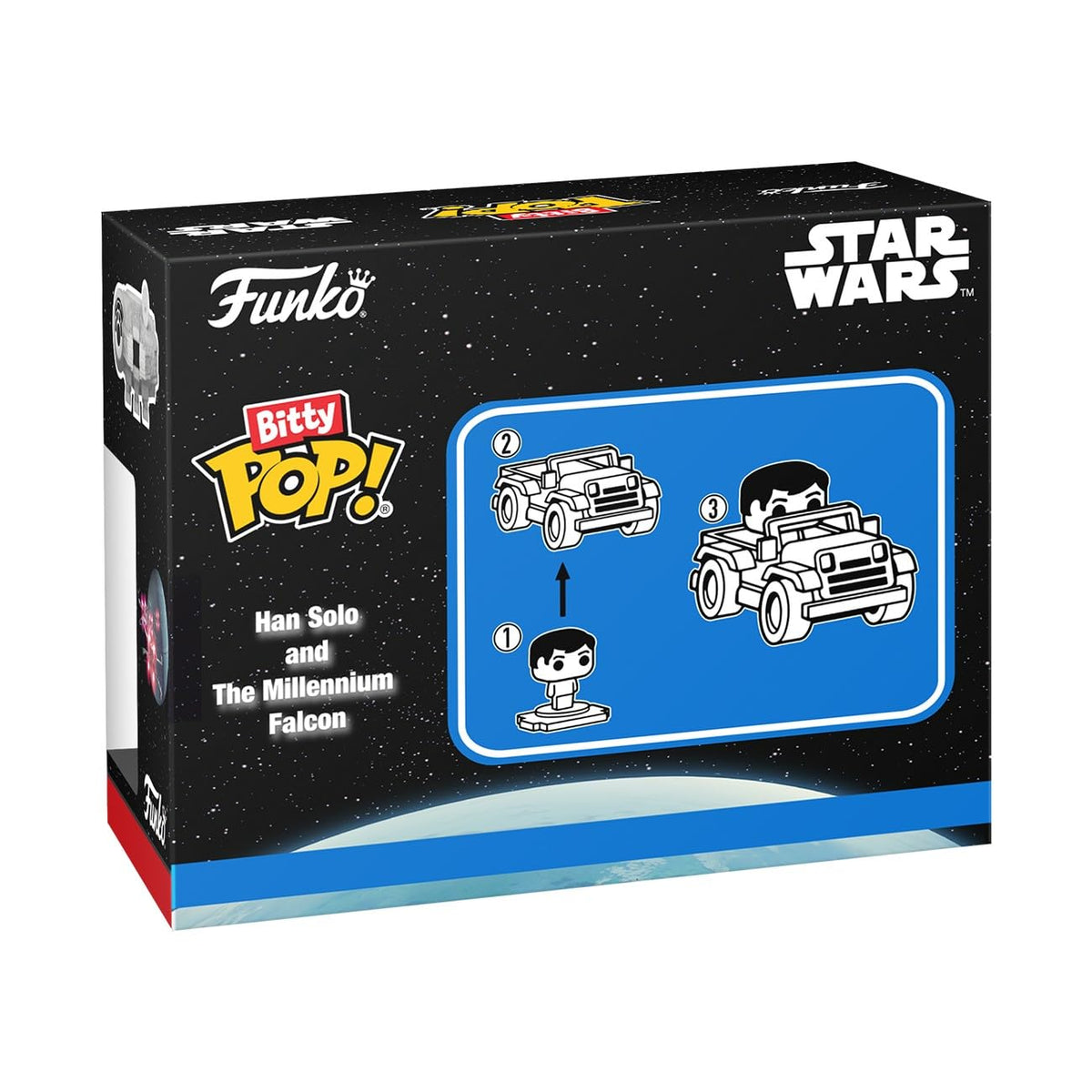 Funko Bitty Pop! Ride Star Wars – Han Solo avec Millennium Falcon