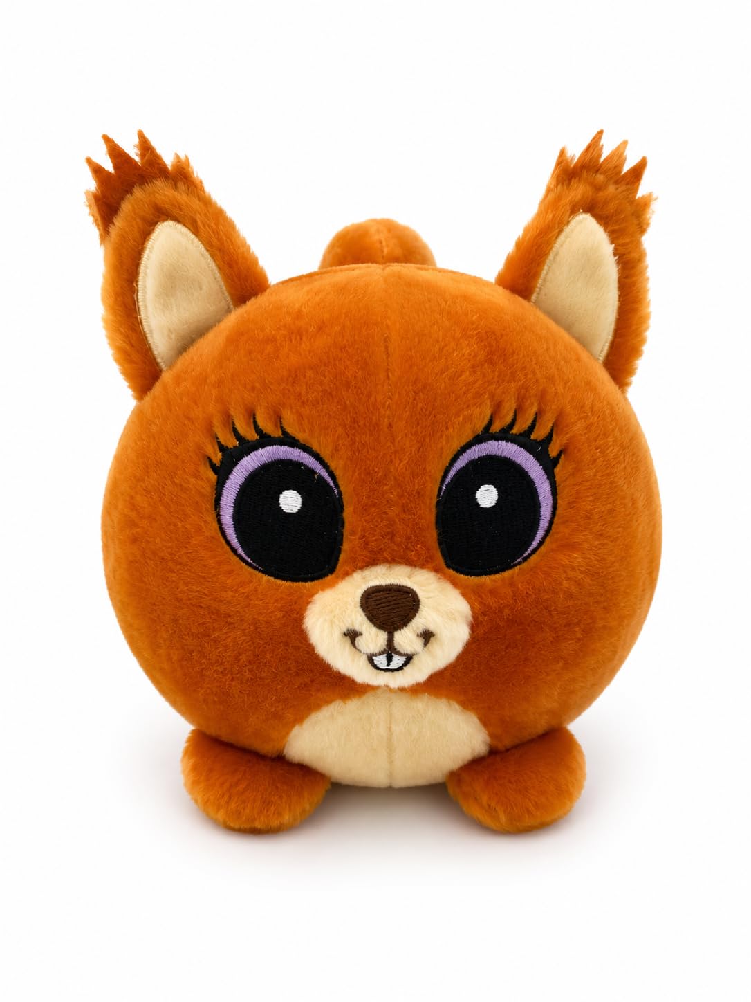 Peluche Écureuil Ronde – 17 cm Douce et Moelleuse