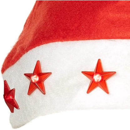 Bonnet De Noël Étoiles Lumineuses Accessoires Fête Adulte