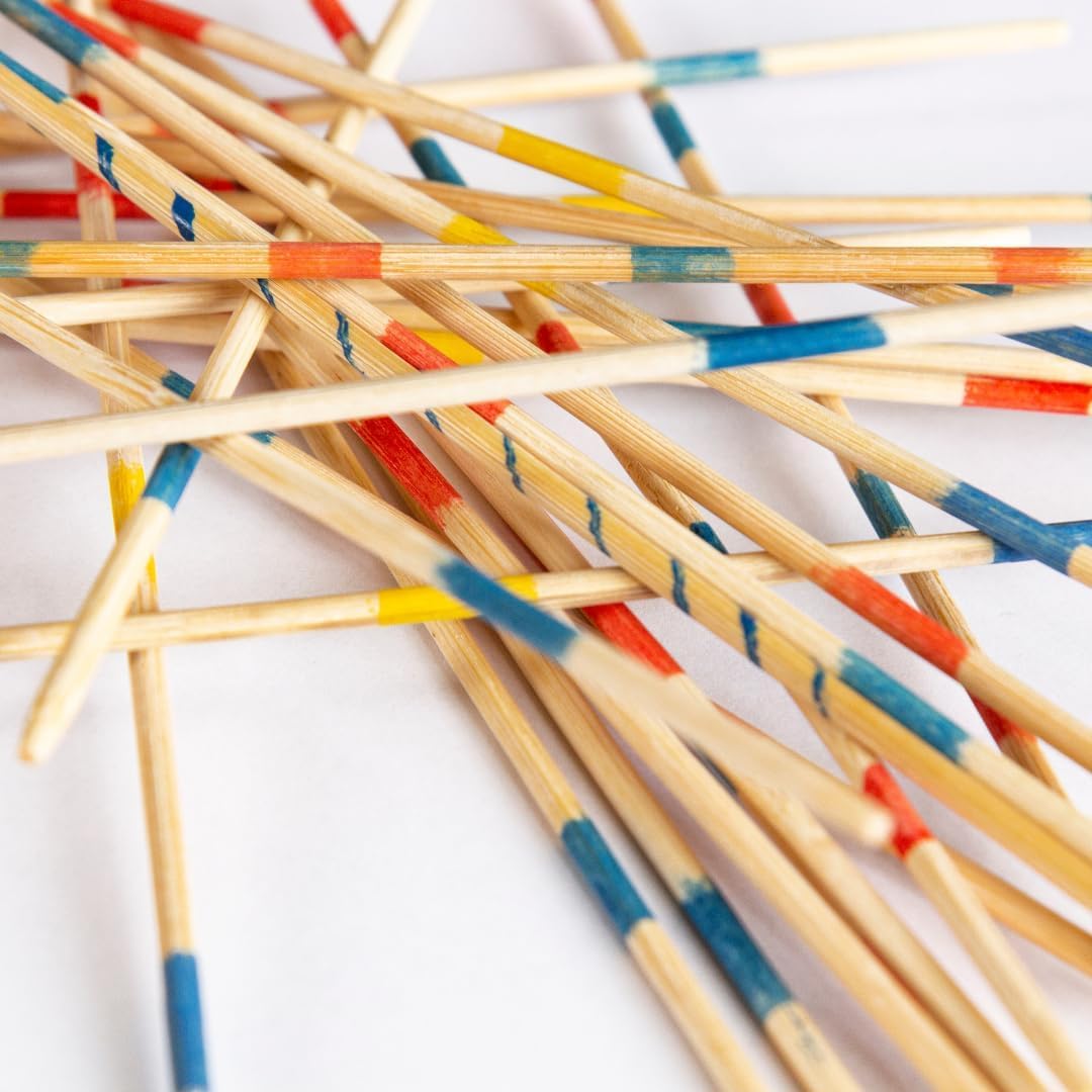 Jeu de Mikado en Bois – Bâtonnets Colorés