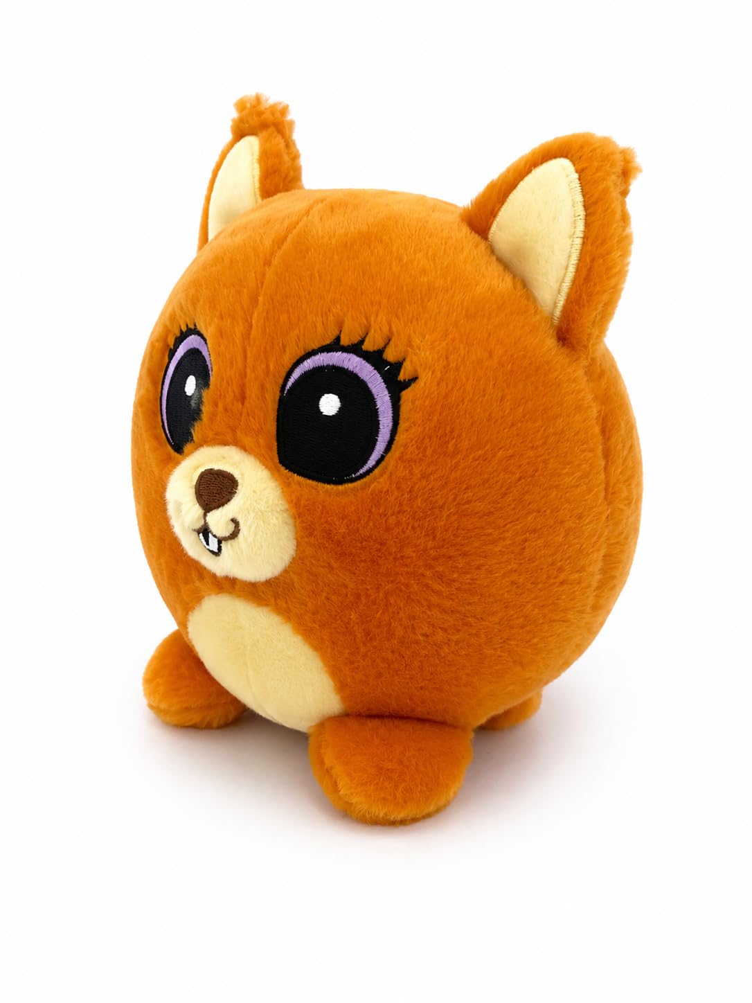 Peluche Écureuil Ronde – 17 cm Douce et Moelleuse