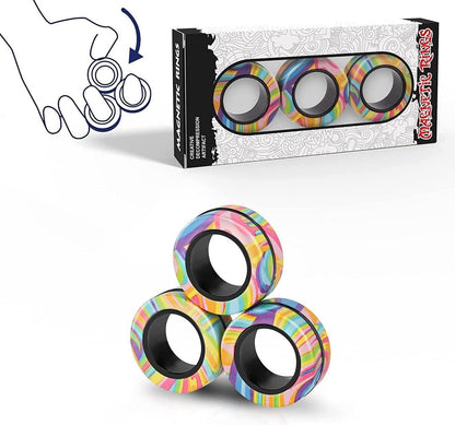 Anneaux Magnétiques Anti-Stress – Jouet Fidget Relaxation & Décompression