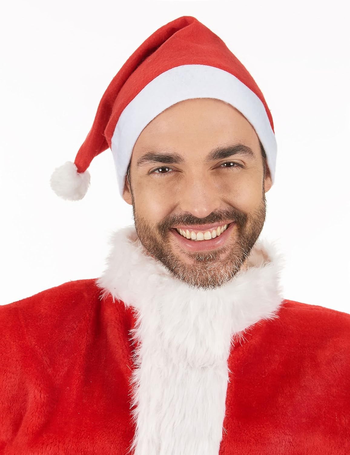 Lot 6 Bonnets De Noël Accessoire Fête Taille Adulte