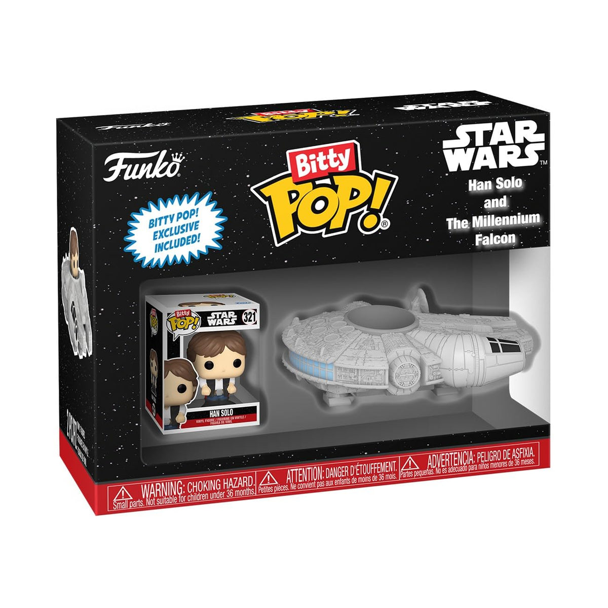 Funko Bitty Pop! Ride Star Wars – Han Solo avec Millennium Falcon