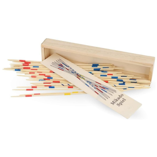 Jeu de Mikado en Bois – Bâtonnets Colorés
