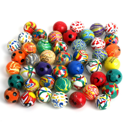Lot de 10 Balles Rebondissantes 27 mm – Coloris Aléatoires