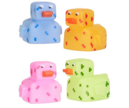 Lot de 4 Canards Pixel Anti-Stress – 6 x 5 cm