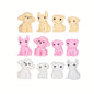 Lot de 4 Chiots Squishy Anti-Stress 4 cm – Modèles Aléatoires Sans Doublon