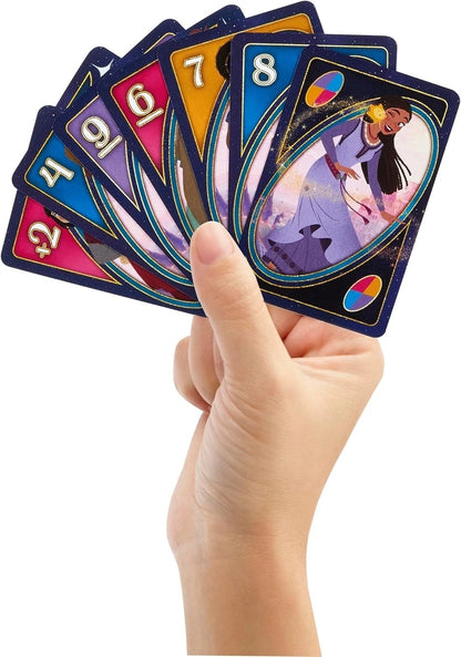 Mattel Games UNO Disney Wish – Jeu de Cartes – 2 à 10 Joueurs