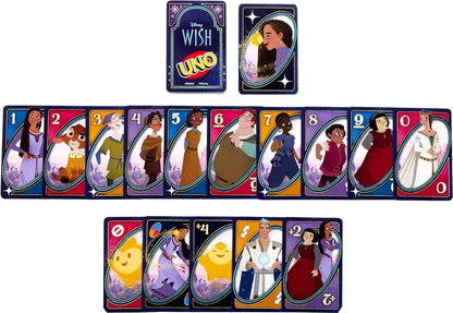 Mattel Games UNO Disney Wish – Jeu de Cartes – 2 à 10 Joueurs