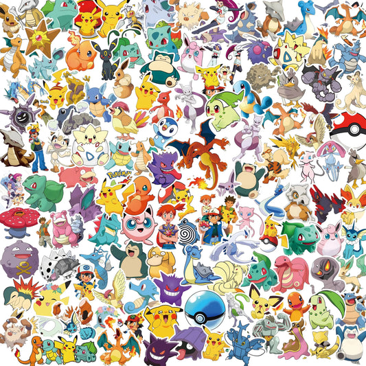 Lot de 50 Stickers Pokémon – Autocollants 3 à 6 cm