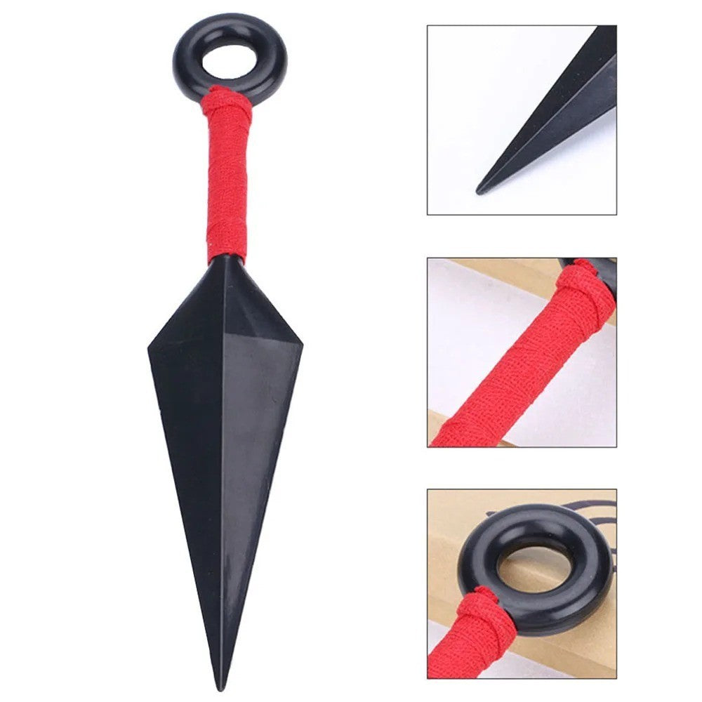 SoMulti Lot de 3 Kunai Ninja Naruto Accessoires Cosplay Konoha 13 cm