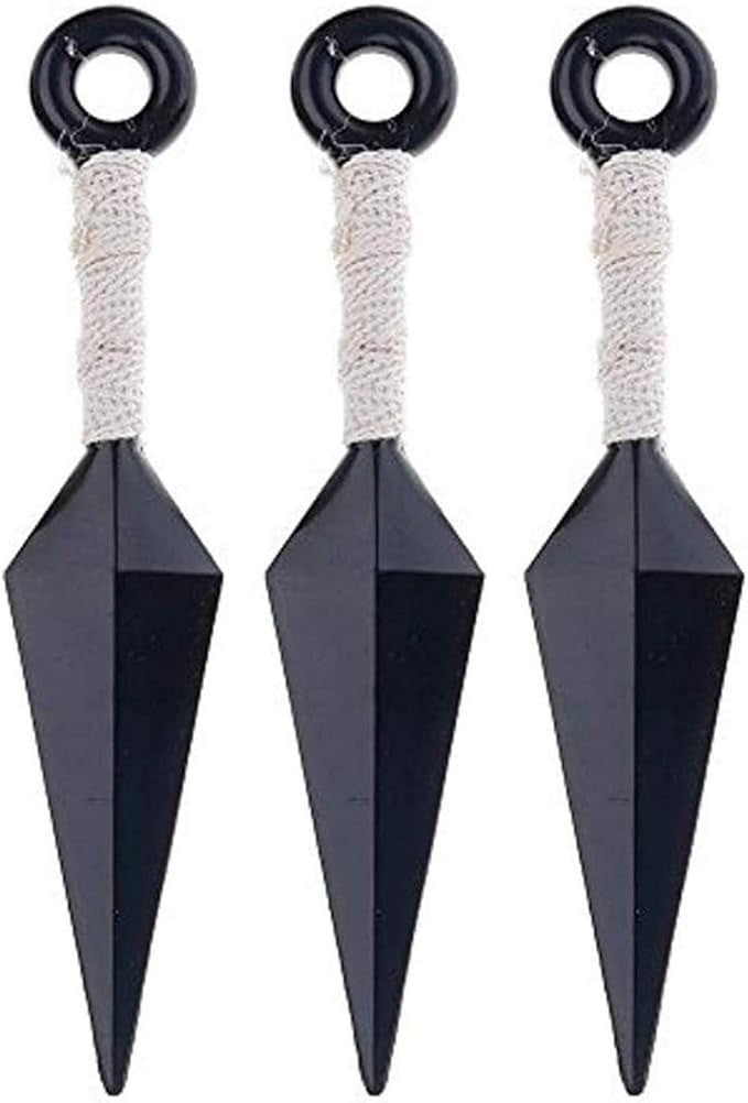 SoMulti Lot de 3 Kunai Ninja 13 cm Accessoire Cosplay Konoha
