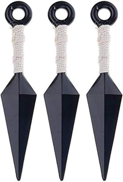 SoMulti Lot de 3 Kunai Ninja 13 cm Accessoire Cosplay Konoha