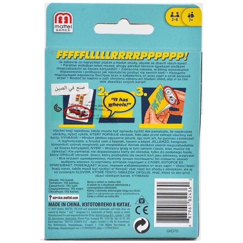 Mattel Games Pic Flip Jeu de Cartes Familial 110 Cartes Dès 7 Ans