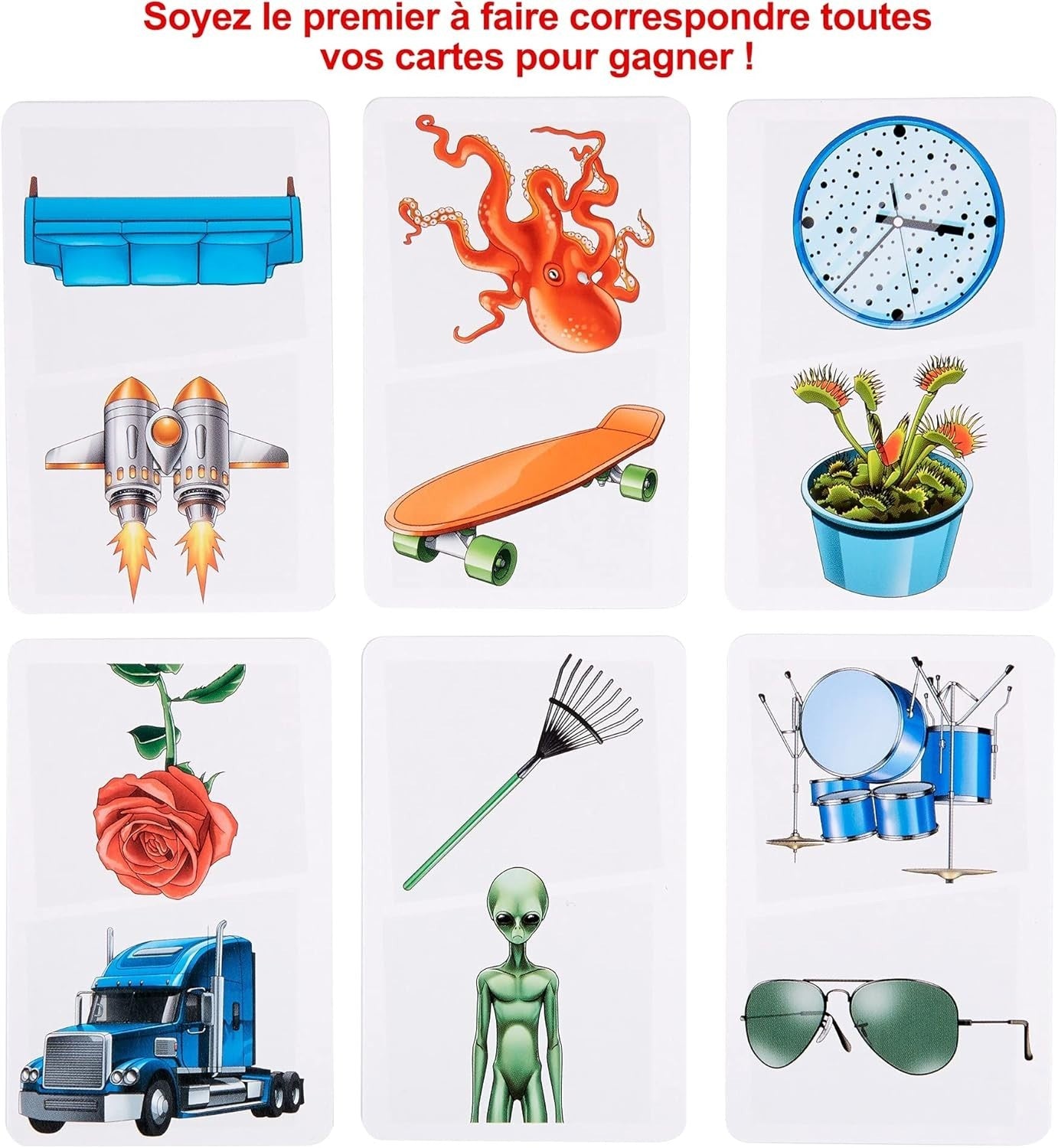 Mattel Games Pic Flip Jeu de Cartes Familial 110 Cartes Dès 7 Ans