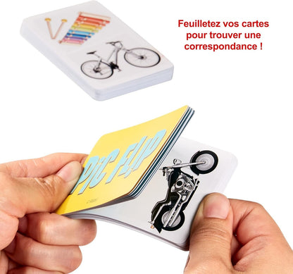 Mattel Games Pic Flip Jeu de Cartes Familial 110 Cartes Dès 7 Ans