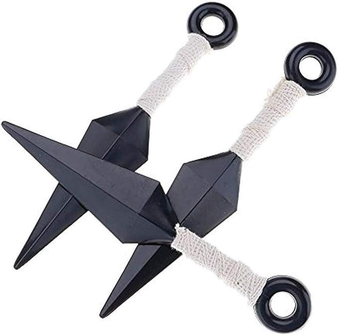 SoMulti Lot de 3 Kunai Ninja 13 cm Accessoire Cosplay Konoha