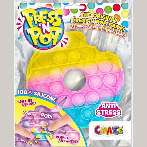 Craze Press N Pop Donut Jouet Anti-Stress Silicone