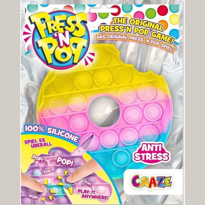 Craze Press N Pop Donut Jouet Anti-Stress Silicone