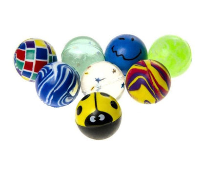 Lot de 10 Balles Rebondissantes 27 mm – Coloris Aléatoires